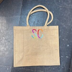 SC Initial Straw Bag